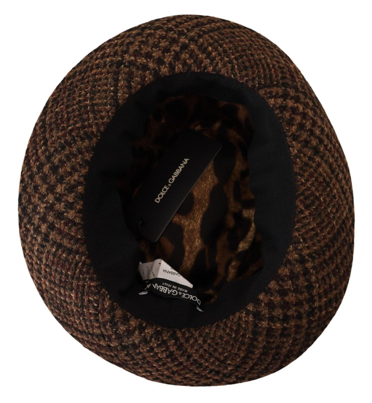 Dolce & Gabbana Elegant Brown Fedora Hat - Winter Chic Accessory