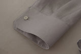 Dolce & Gabbana Elegant Grey Slim Fit Linen Shirt