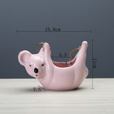 Cute Cartoon Koala Hanging Basket Ceramic Planter