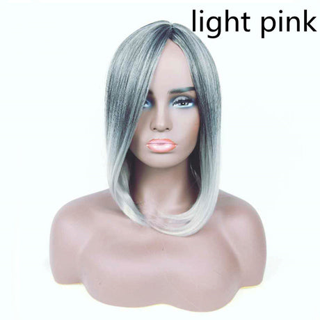 Gradient Long Straight Hair High-Temperature Wig