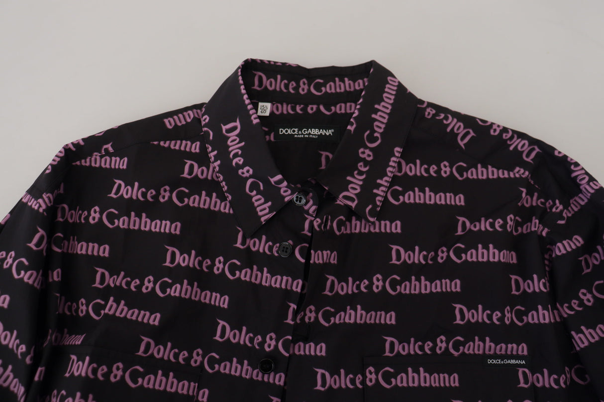 Dolce & Gabbana Elegant Slim Fit Black Dress Shirt