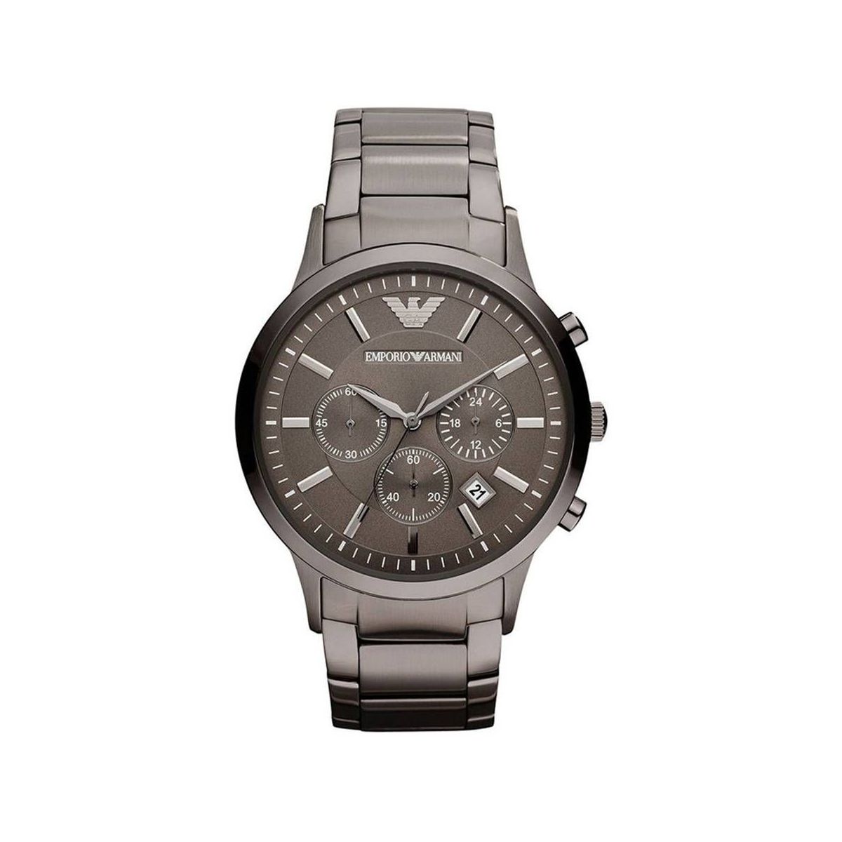 Montre chronographe Emporio Armani en acier noir pour homme 