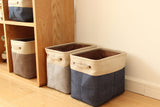 Cotton Linen Desktop Storage Basket for Organizing