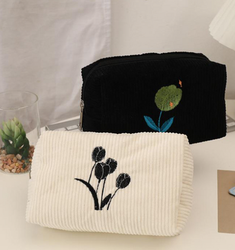 Women's Flower Makeup Bag - Large Capacity Travel Storage