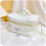 Solid Color Large Makeup Organizer Bag for Women