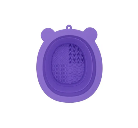 Silicone Makeup Brush Cleaning Bowl and Scrubber (1PC)