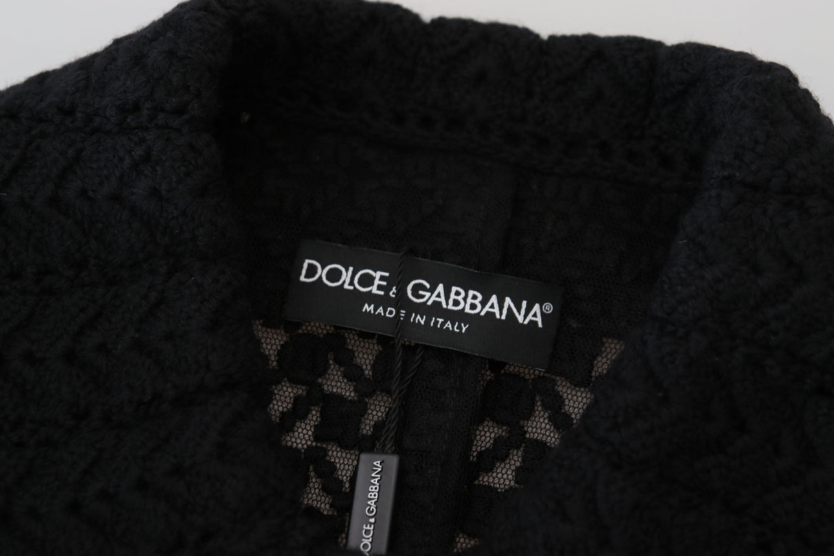 Dolce & Gabbana Classic Button Down Knitted Long Jacket