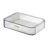 Makeup Organizer with Drawers Stackable Cosmetics Organizer Large Make Up Organizer Storage Box Ideal for Bathroom Countertop and Desk (1 x Drawer Clear)