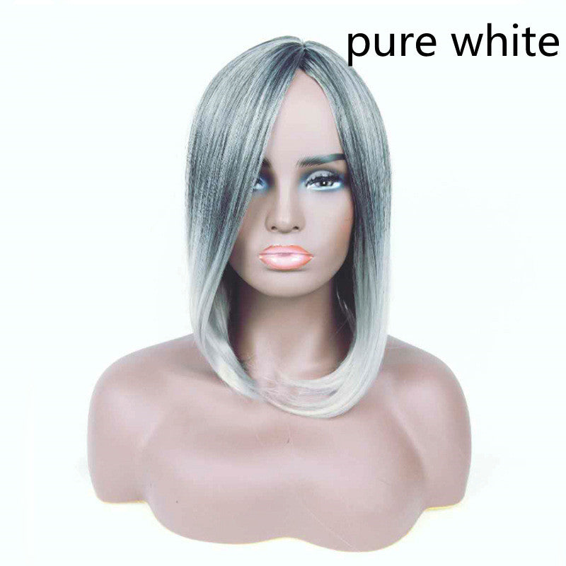 Gradient Long Straight Hair High-Temperature Wig