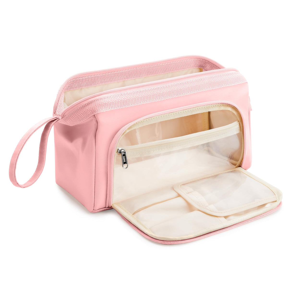 WLLWOO WLLWOO Large Portable Waterproof Toiletry Bag Travel Makeup Bag for Women Purse Nylon Wide-open Cosmetic Bag Make Up Organizer For Toiletries Accessories Brushes