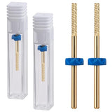 2 Pcs Nail Drill Bits Carbide Drill Bit Professional Nail Buffer Drill Bit Remover Cuticle Bit for Nail Drill Nail Prepare Nail Bed File Dead Nail Drill Bits for Electric Nail File Nail Bits Cuticle