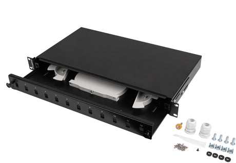 Lanberg Fiber ODF for 12xSC Simplex or 12xLC DUPLEX Adapters R/M Metal
