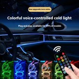 Car Colorful Optical Fiber Ambient Light with Voice Control and Remote