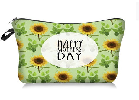 Mother's Day Floral Cosmetic Bag with Zipper Organizer