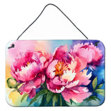 Peonies in Watercolor Wall or Door Hanging Prints