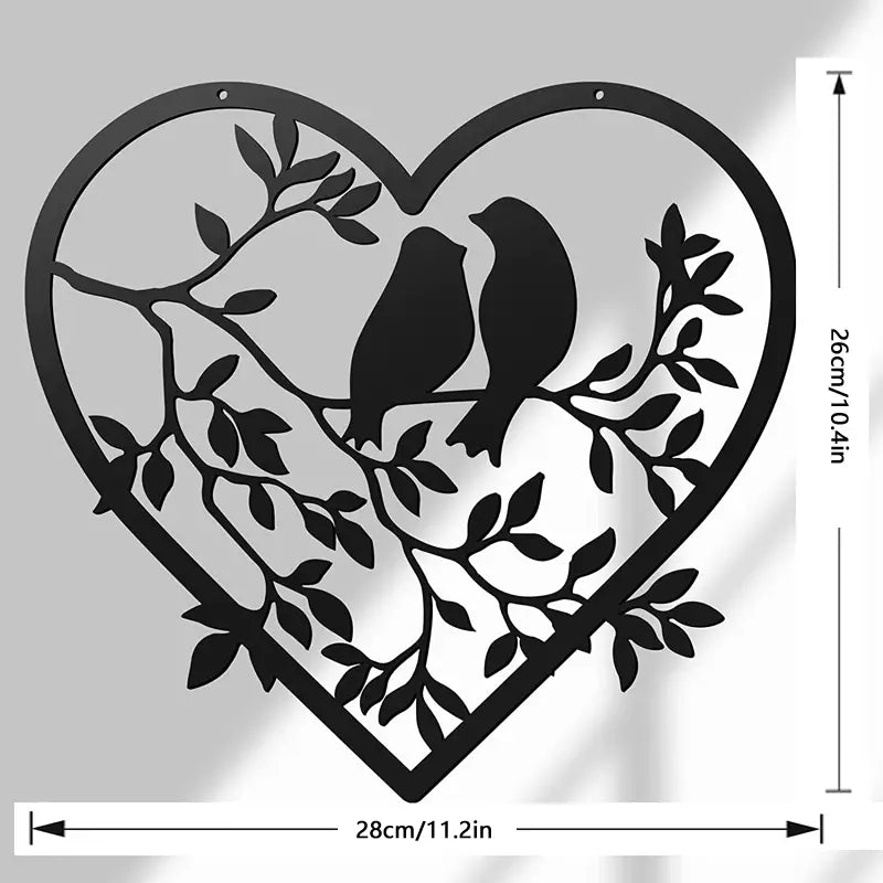 Metal Bird Wall Art Decor - Nature-Inspired Home Accent