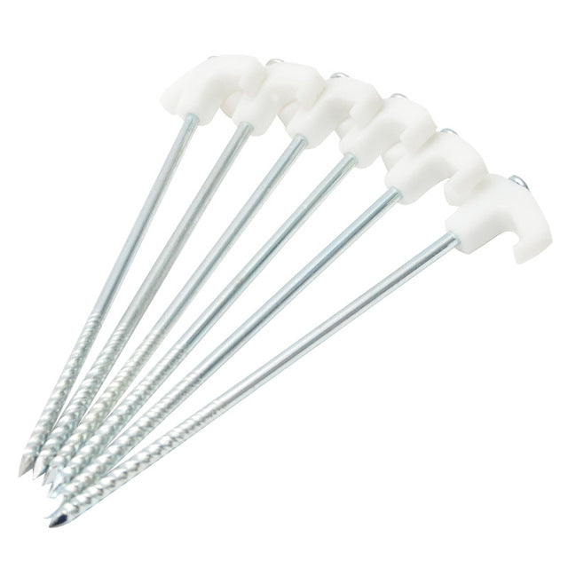 2 Ultra-Light Camping Tent Stakes 25cm Glow-in-the-Dark