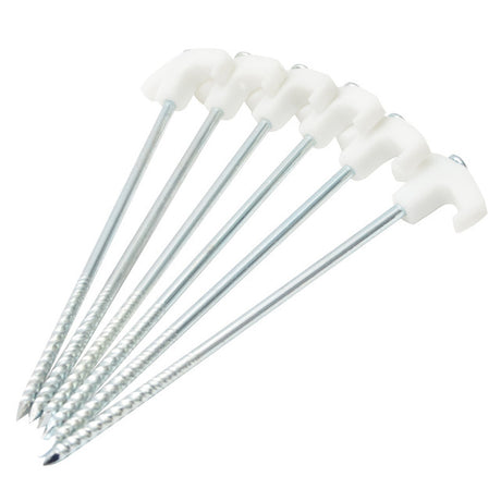 2 Ultra-Light Camping Tent Stakes 25cm Glow-in-the-Dark