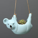 Cute Cartoon Koala Hanging Basket Ceramic Planter