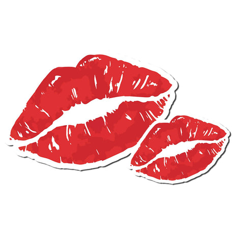 2Pcs Lips Vinyl Stickers Cool Kiss Car Accessories for Women Girl Sexy Decorations Stuff for Automotive Exterior Gifts Cute Funny Bumper Decals