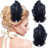 ANCIRS 2 Pack Feather Hair Clips for Women Fly-Wing Shape Hair Barrettes Accessory Hairpins 1920s Flapper Headpiece Hair Piece for Swan Lake Cosplay Show Dancing Party Halloween Costume- Black