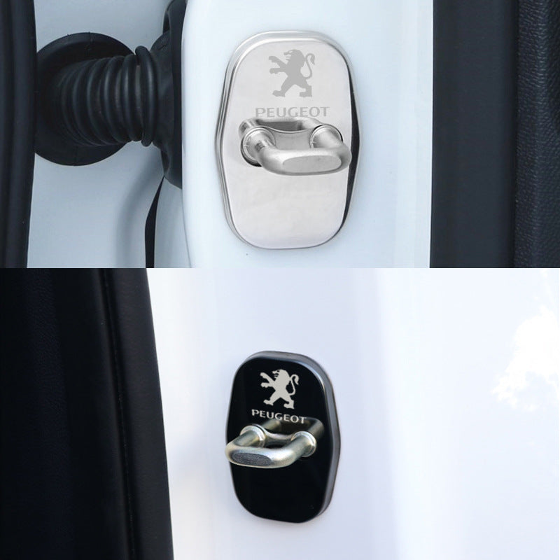 Stainless Steel Black Rust-Resistant Car Door Lock Cover