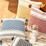 Geometric Tassel Throw Pillow Case for Home Decor