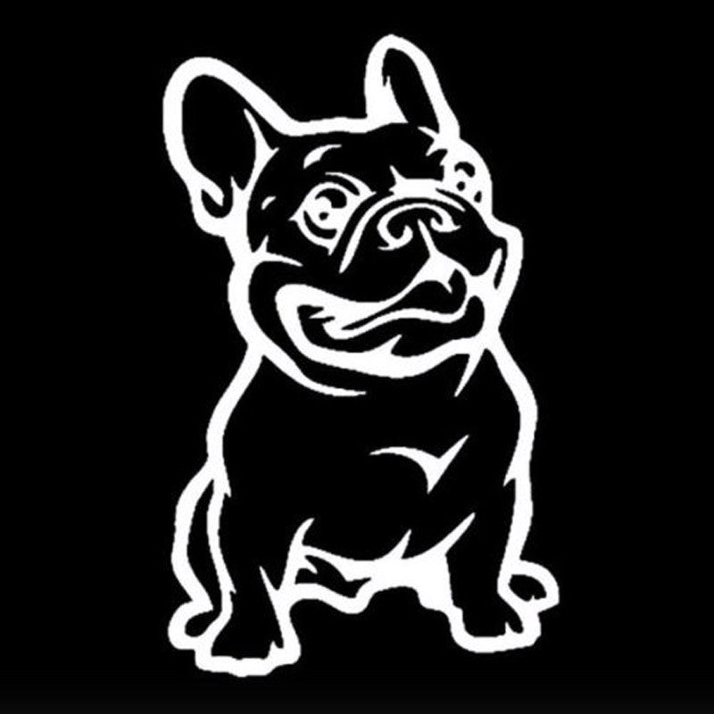 Bulldog Superhero Reflective Car Sticker