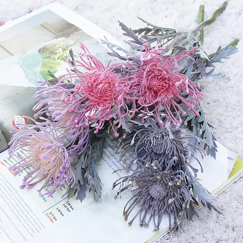 Artificial Flowers with 2 Heads for Home Decoration