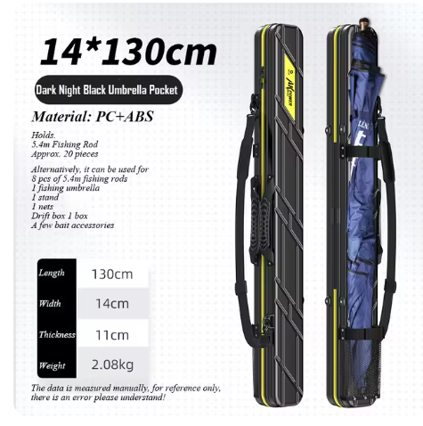 Shockproof Fishing Rod Bag with 7 Layer Gear Storage