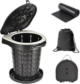 KPR Upgrade Retractable Portable Toilet Camping Toilet Lightweight and Height Adjustable Folding Travel Toilet Portable Potty for Adults Kids Perfect for TravelCampCarEmergency Use