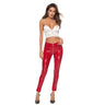 High Waist Slimming Patent Leather Skinny Pants