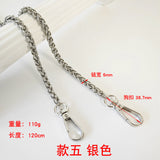 Metal Bag Chain with Woven Shoulder Strap