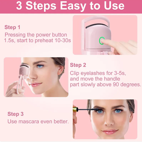 Rechargeable Portable Heated Eyelash Curler