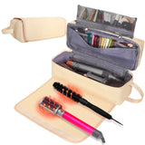 FAMOPLAY Hair Tools Travel Bag with Heat Resistant Pad Portable Hair Tools Storage for Hair Straighteners Curling Iron and Hair Care Accessories Traveling Essentials for Women