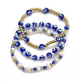 Women's New Eye Beads Bracelet Set