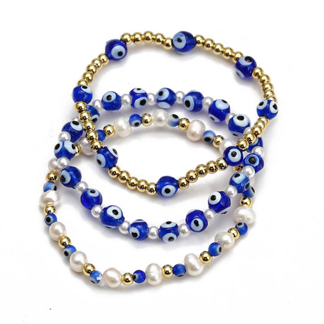 Women's New Eye Beads Bracelet Set