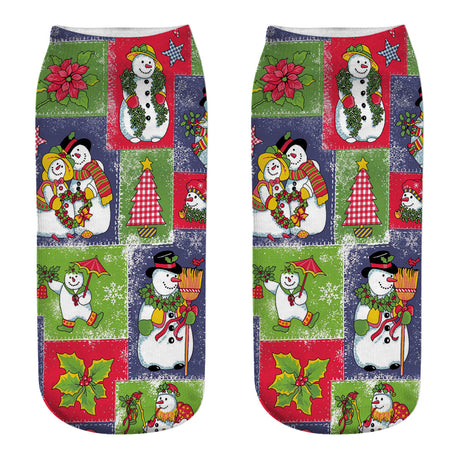 New 3D Printed Christmas Socks for Women