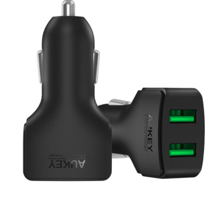 Aukey Mini Car Charger with Cigarette Lighter Light
