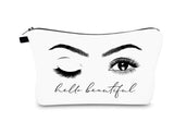 Creative Waterproof Eyelash Print Makeup Bag for Women