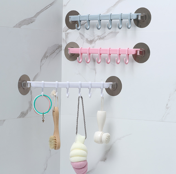 Creative Home Storage Rack with No-Trace Hooks