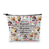 BDPWSS Beauty Beast Story Inspired Gift May You Be Proud Of The Work That You Do The Person You Are Princess Belle Makeup Bag (Be proud beauty bag)