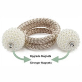 1pc Faux Pearl Magnetic Curtain Tie Back - Home Decor