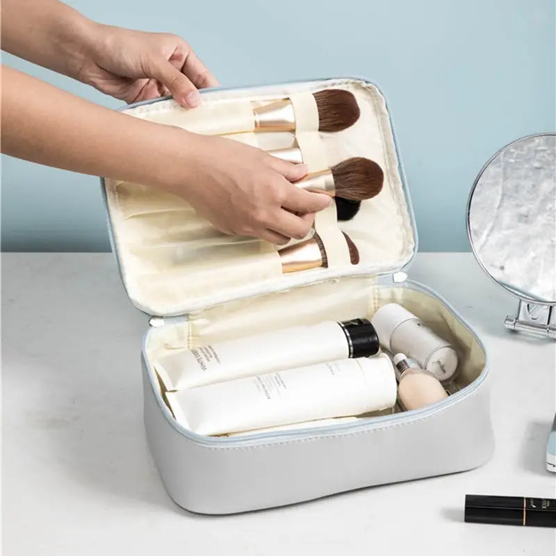 Waterproof PU Makeup Bag for Women - Toiletries Organizer