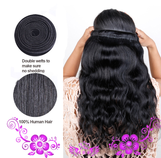 Colored High-Temperature Synthetic Hair Clip-In Extensions