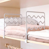 Nail-Free Storage Wardrobe Partition Rack (1pc)