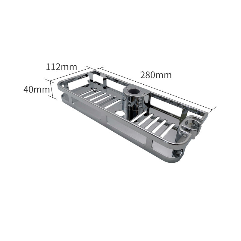 Round Shower Rod Storage Rack for Bathroom Accessories