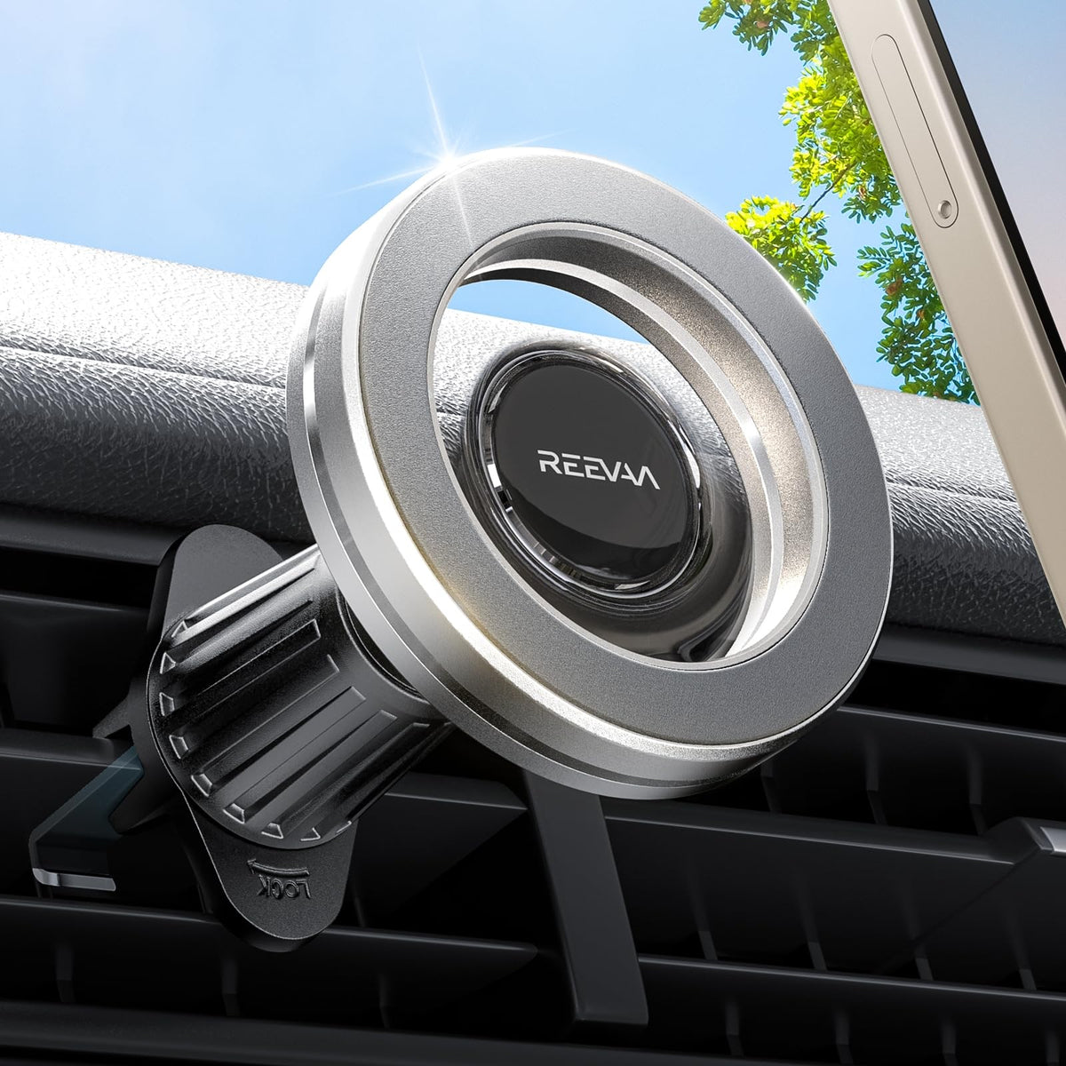 REEVAA for MagSafe Car Mount [Strongest Magnet Power] Magnetic Phone Holder for Car Vent, 360° Adjustable Magnetic Car Mount Accessories Fit for iPhone 16 Pro Max 15 14 13 12 Plus Mini