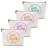 4 Pcs Girls Trip Gifts Favors Girls Weekend Gifts Funny Makeup Bag Bestie Gifts Weekend Bag Vacation Cosmetic Bag Friendship Gifts for Women Friend Graduation Wedding Gifts Toiletry Bag