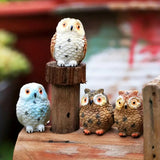 Mini Resin Owl Figurine for Fairy Garden Decor
